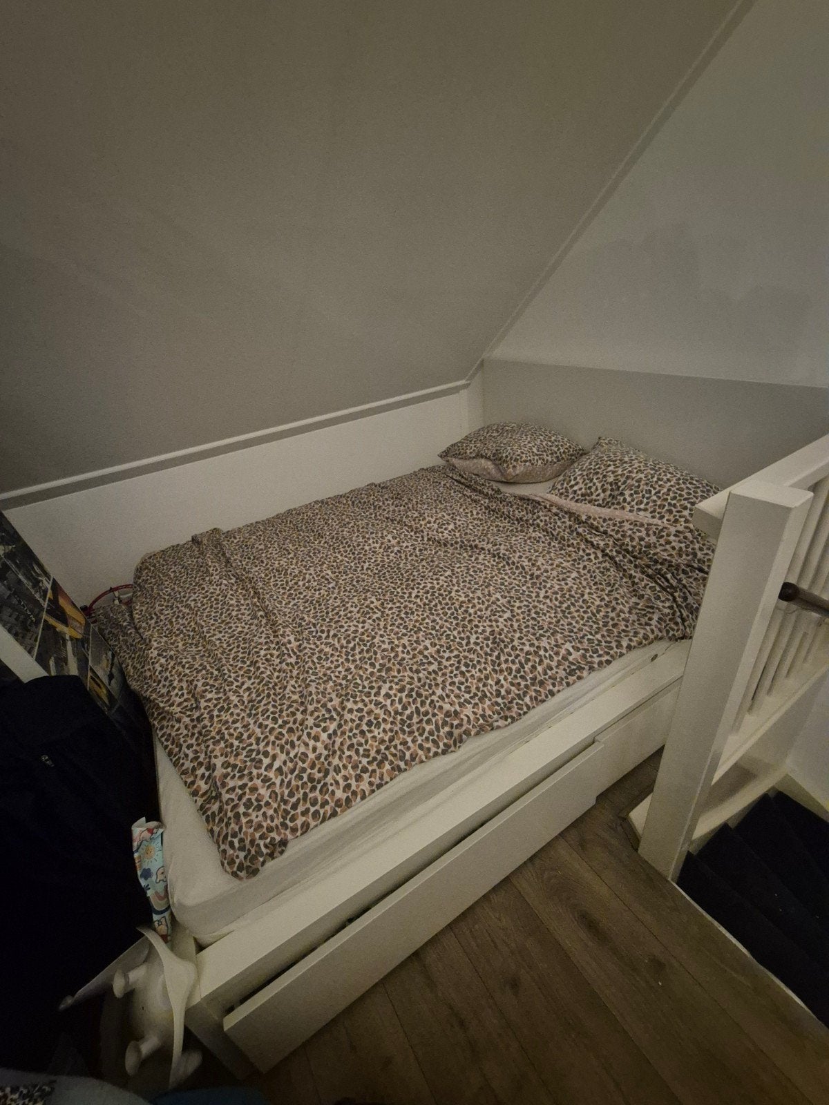 Ikea MALM bedframe wit 160x200 cm met 4 lades, Ophalen, Wit, Tweepersoons, Zo goed als nieuw