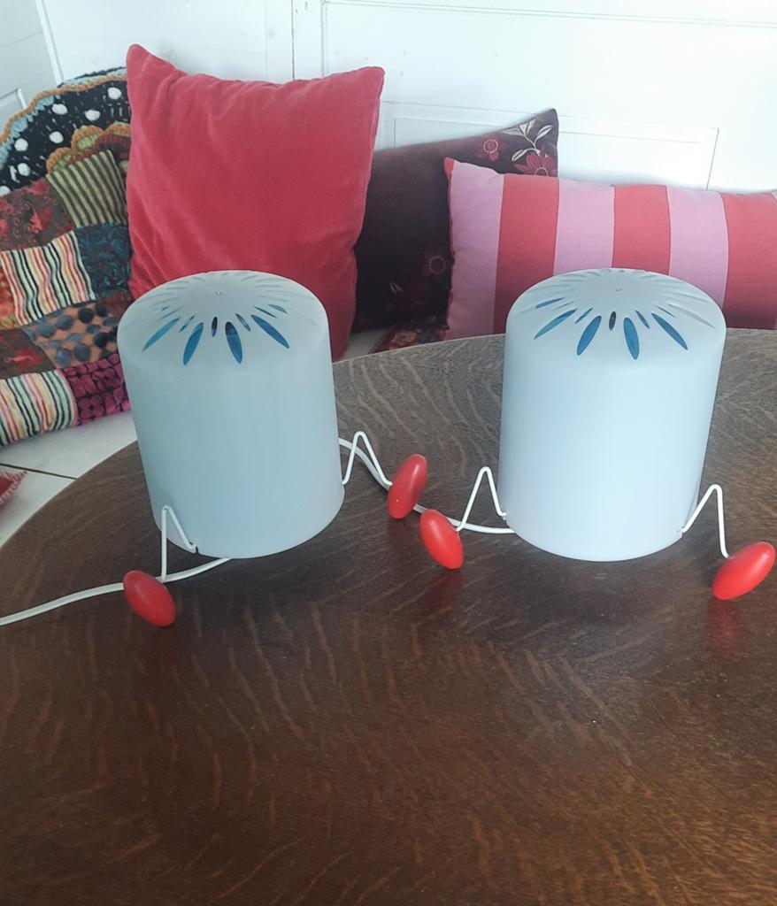 Twee ikea tafellampen type blimp, lees de beschrijving, Ophalen of Verzenden, Zo goed als nieuw, Metaal, Minder dan 50 cm