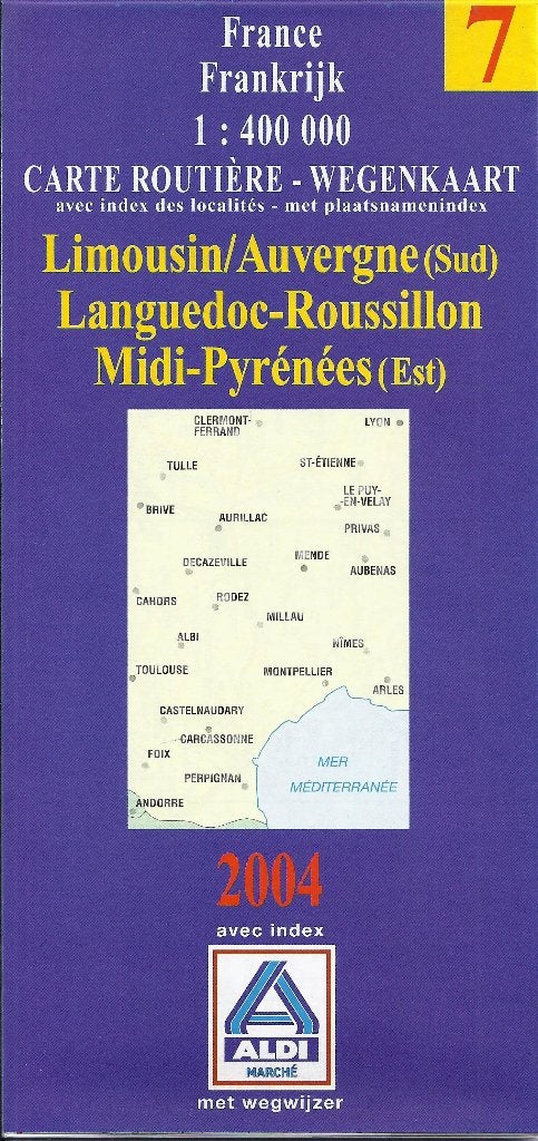 Plgr7 plattegrond limousin-auvergne midi-pyrenees  languedoc, Ophalen of Verzenden, Gelezen, 2000 tot heden, Landkaart