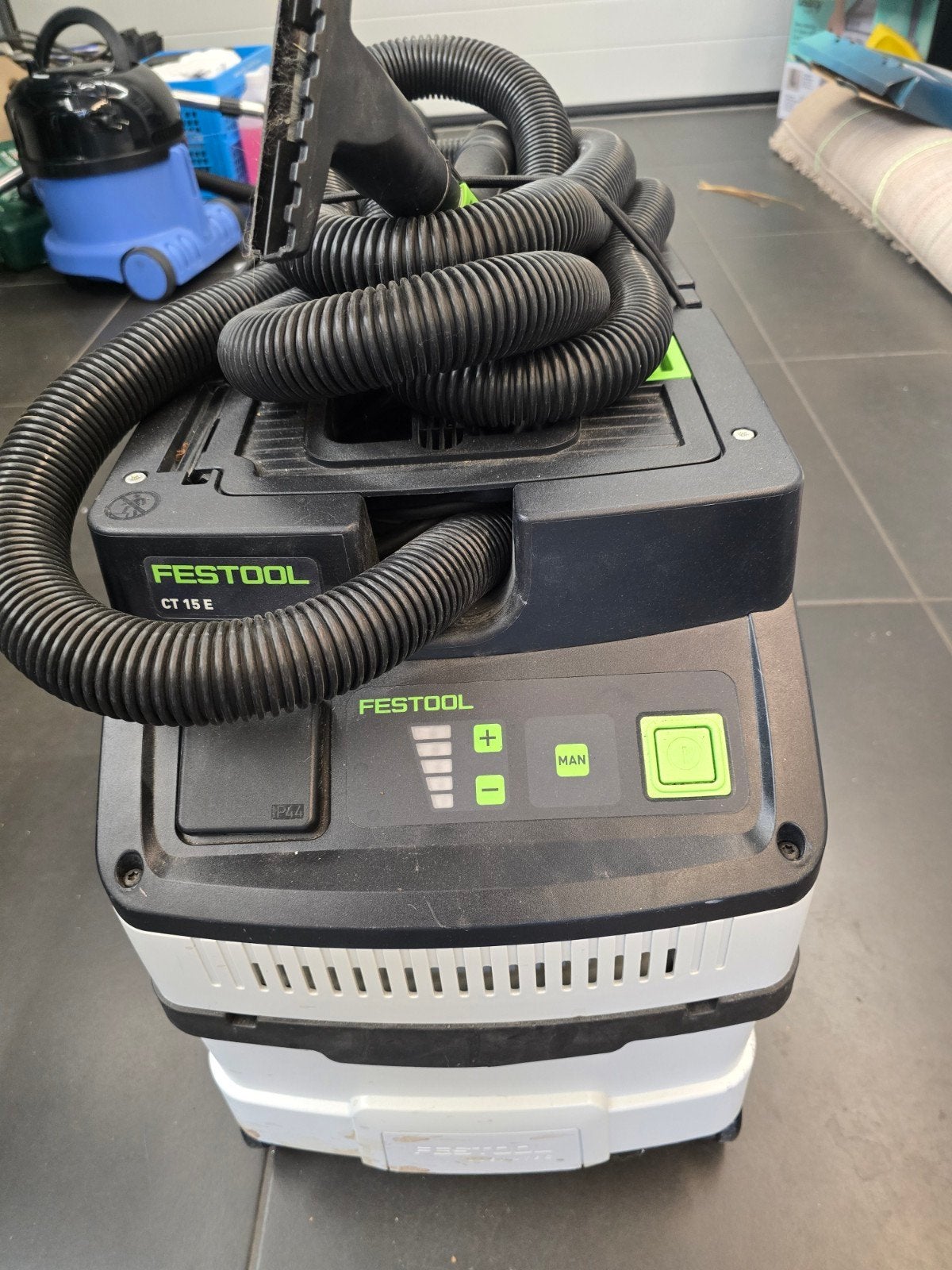 Festool Cleantec CT 15 E Industriële Stofzuiger, Witgoed en Apparatuur, Ophalen, Zo goed als nieuw, Industriële stofzuiger, Reservoir