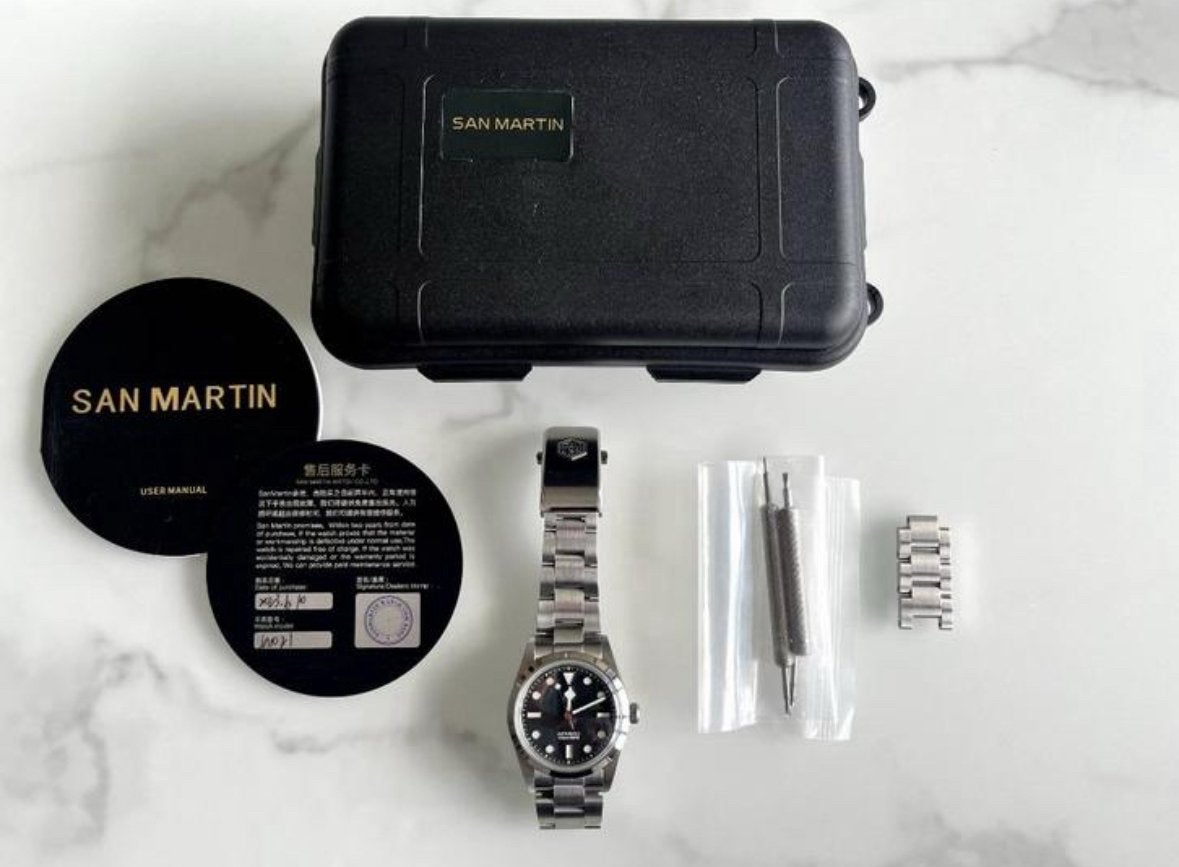 San Martin SN021, Sieraden, Tassen en Uiterlijk, Horloges | Heren, Ophalen of Verzenden, Zo goed als nieuw, Staal, Rolex