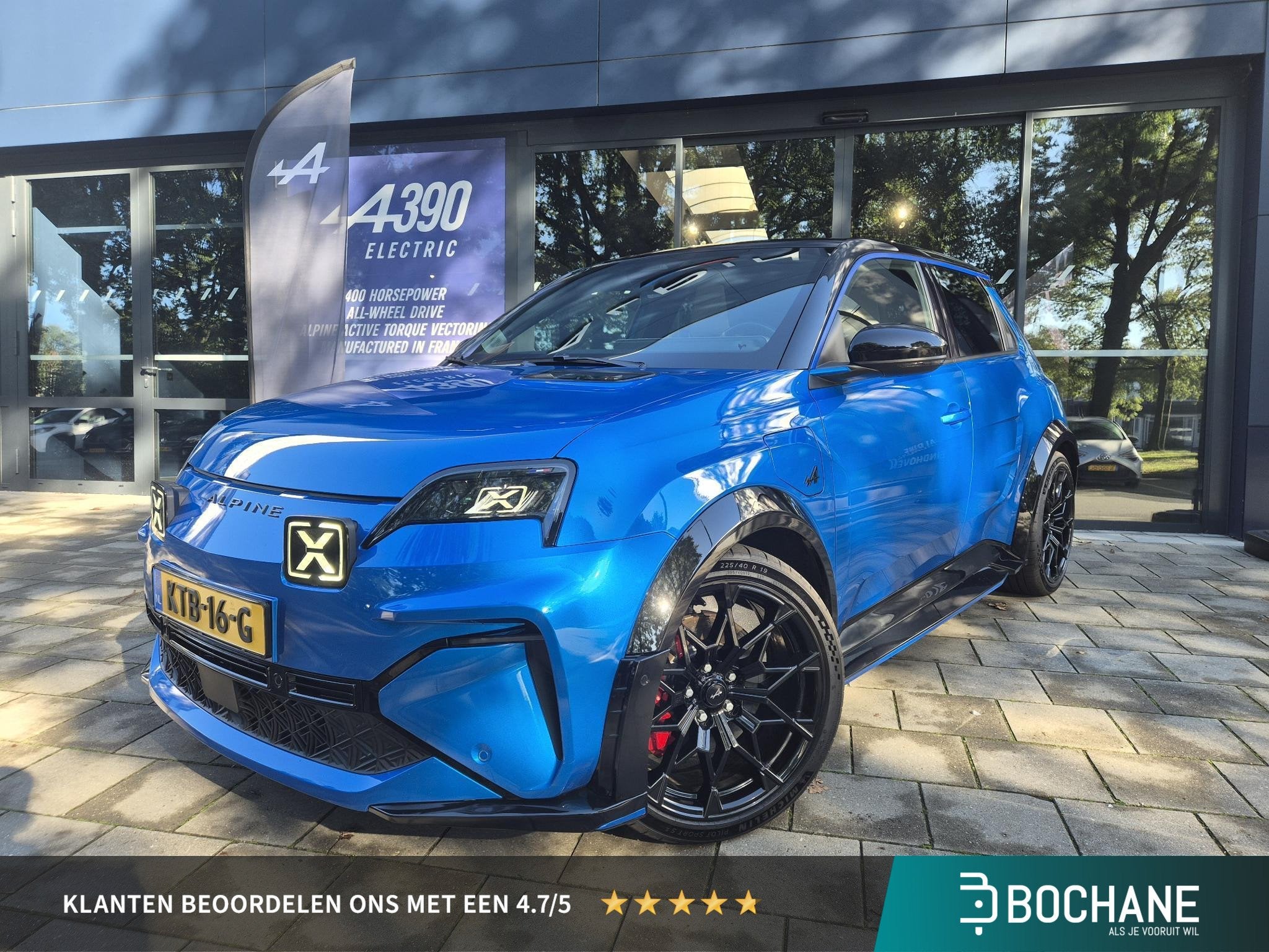 Alpine A290 GTS 52 kWh | Devialet Audio | Leder | Stoelverwa, Auto's, Gebruikt, Blauw, Verwarmde buitenspiegels, A290