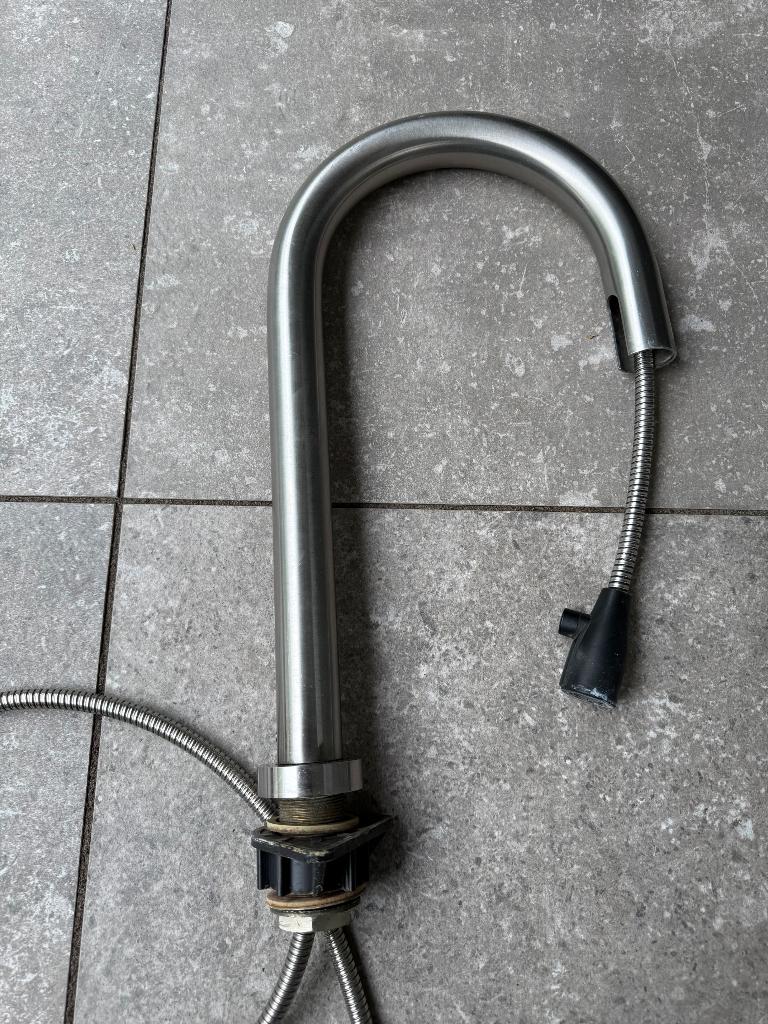 keukenkraan (mengkraan) met douche, uitgevoerd in rvs, Gebruikt, Minder dan 100 cm, 25 tot 50 cm, 50 tot 100 cm