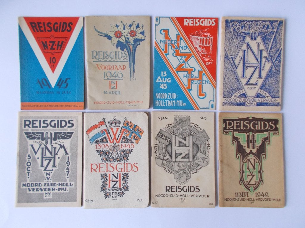 N.Z.H HAARLEM DIENST. 1945,1946,1947,1949 zie tekst., Ophalen of Verzenden, Gebruikt, Tram, Boek of Tijdschrift