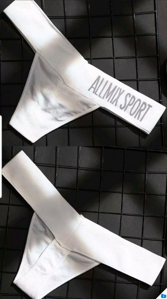 Nieuwe Allmix Sport String, maat L, Allmix Sport, Ophalen, Wit, String