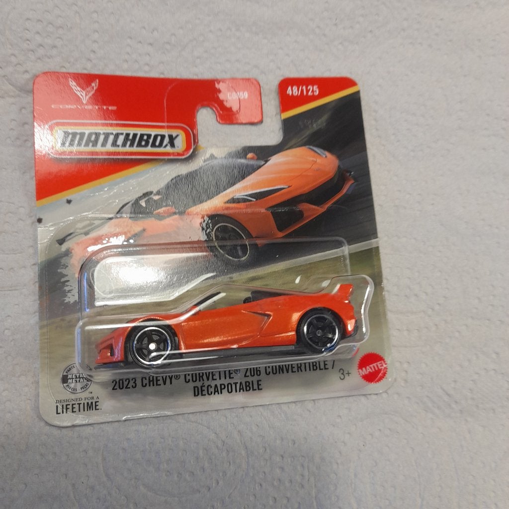 Matchbox 2023 Corvette Z06 oranje, Ophalen of Verzenden, Nieuw, Auto