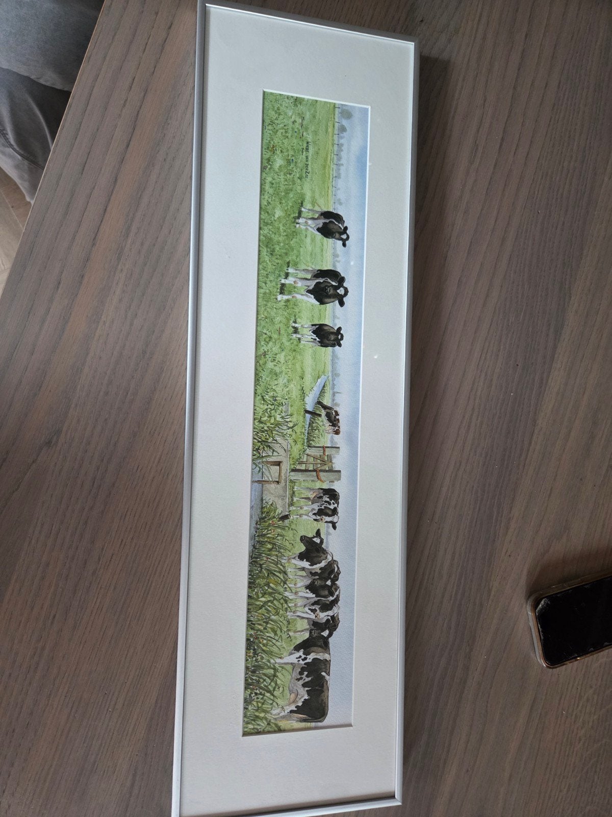 Originele Wiebe van der Zee - Koeien in de wei, Ophalen, Minder dan 50 cm, Gebruikt, Oorspronkelijke maker