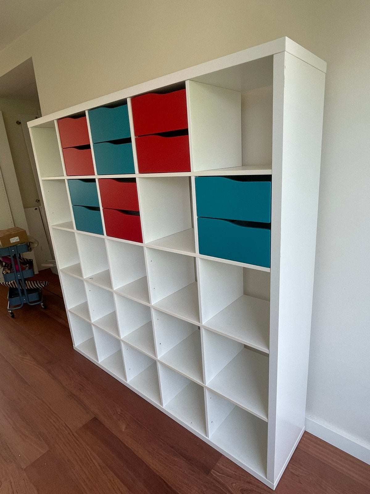 IKEA Kallax 5x5 vakkenkast met 12 lades, Huis en Inrichting, Kasten | Wandmeubels, Ophalen, Overige materialen, Gebruikt, 150 tot 200 cm