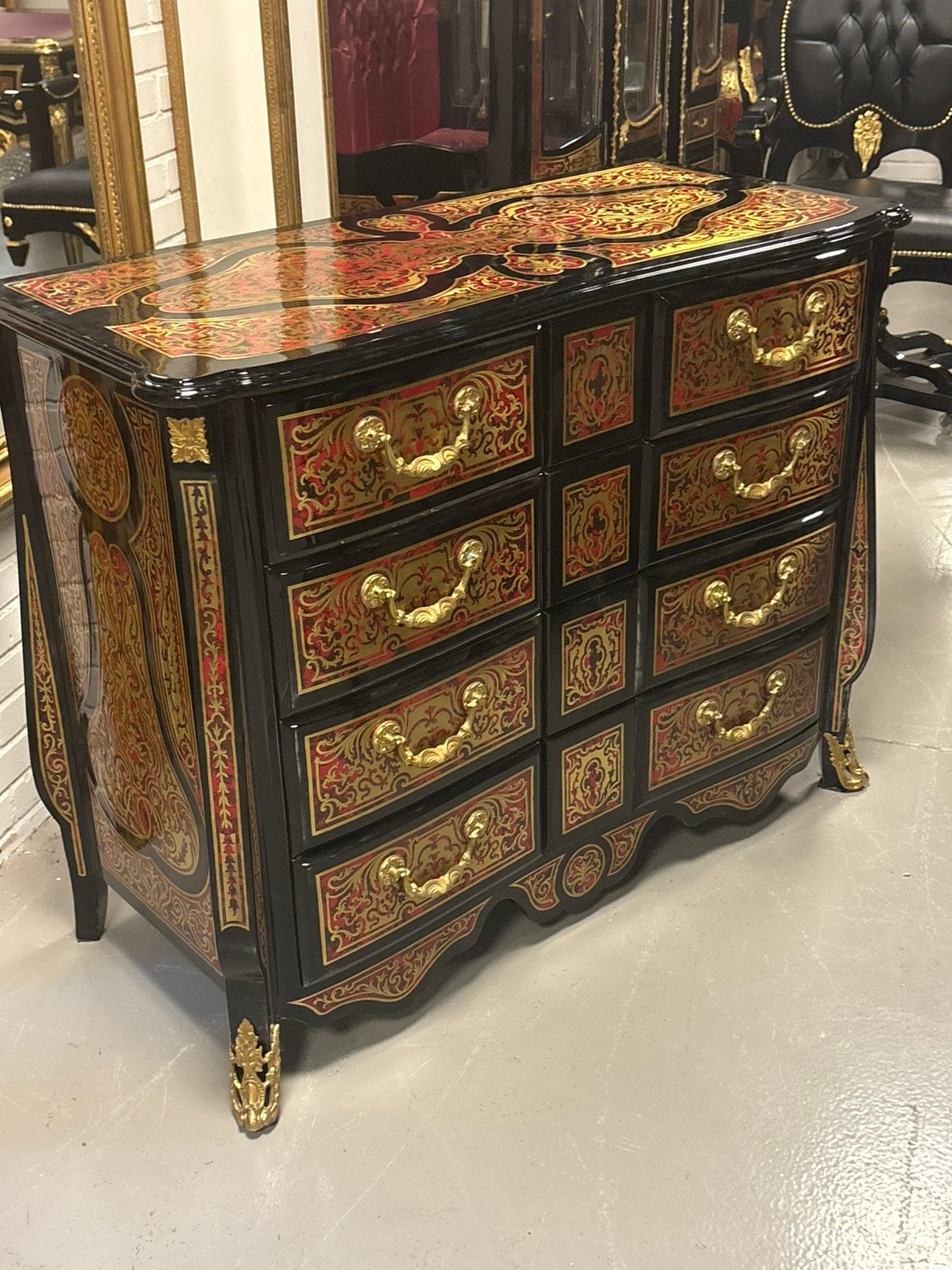 Boulle zwart brons kast, Ophalen of Verzenden