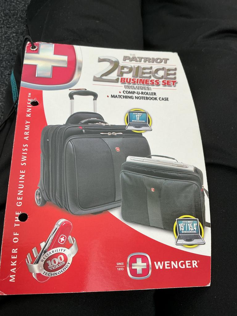 Wenger The Patriot 2-delige rolkoffer met laptoptas, Gebruikt, Minder dan 50 cm, Ophalen of Verzenden, Zacht kunststof