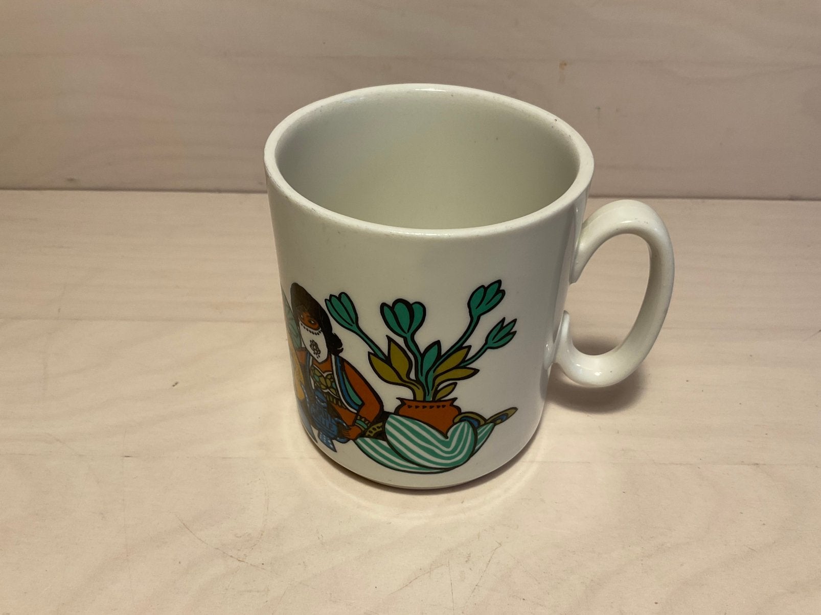 Vintage Van Nelle Arabia beker mok Villeroy en Boch, Ophalen of Verzenden, Zo goed als nieuw, Overige stijlen, Kop(pen) en/of Schotel(s)