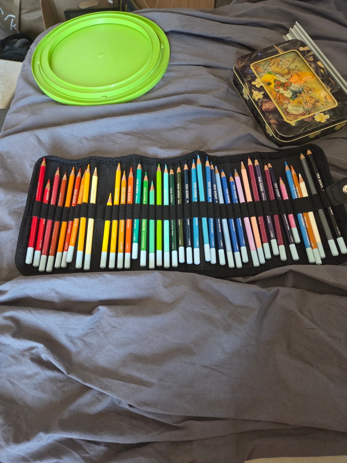 Van Gogh aquarelpotloden set in etui, Hobby en Vrije tijd, Tekenen, Ophalen of Verzenden, Zo goed als nieuw, Potlood of Stift