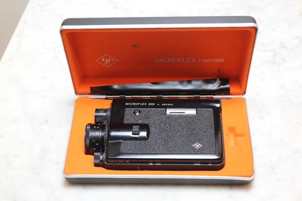 Vintage Agfa Microflex 300 Sensor 8mm Camera met Film, Ophalen, 8mm, Camera