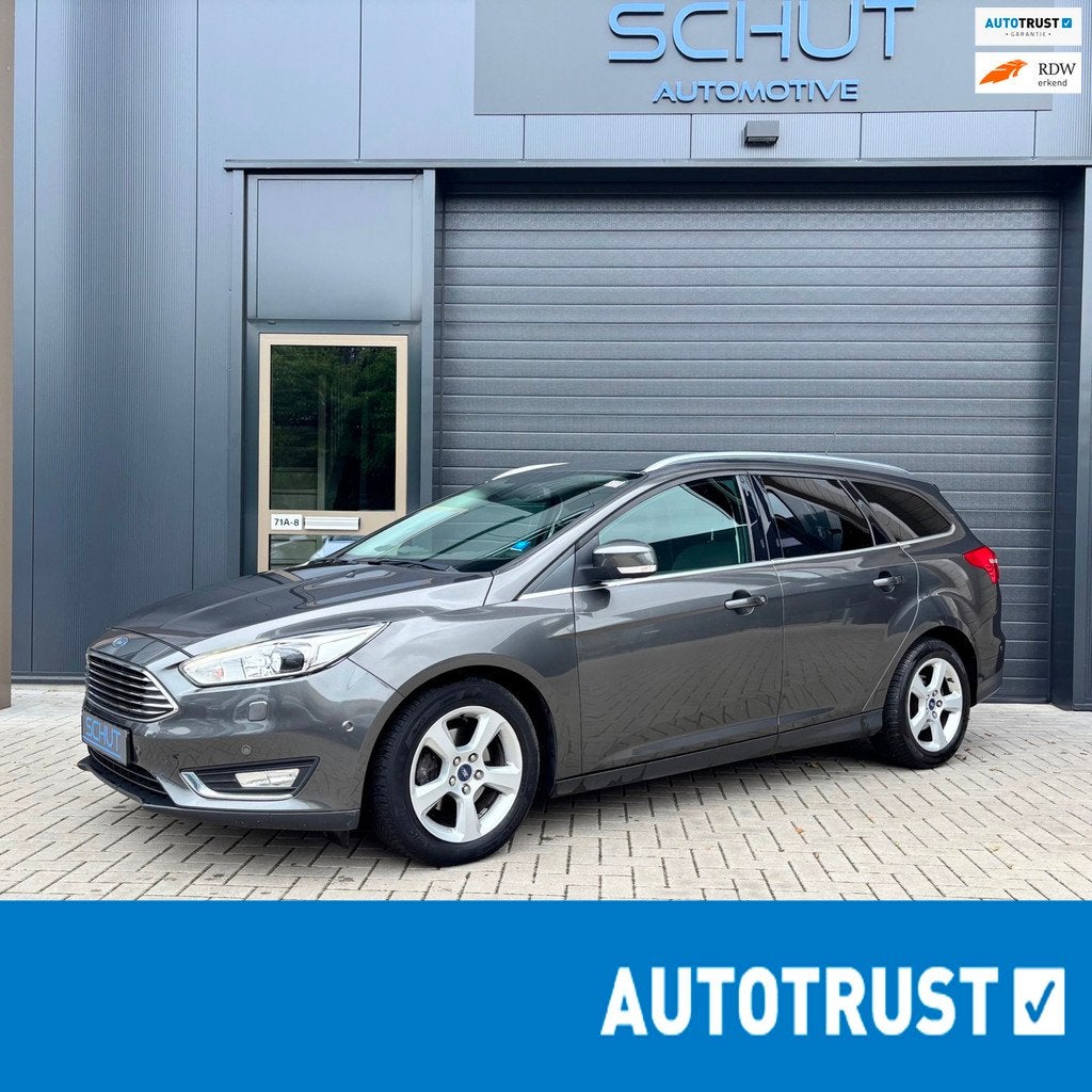 Ford Focus Wagon 125pk Titanium XENON | CLIMA | SONY SOUNDSY, Gebruikt, Zwart, Origineel Nederlands, 3 cilinders