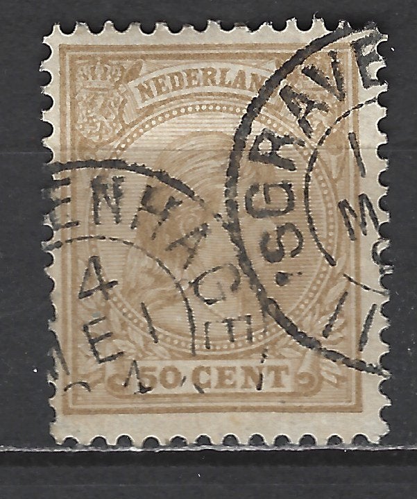NVPH 43 gebruikt Wilhelmina 1891 : OUD NEDERLAND per stuk, Postzegels en Munten, Postzegels | Nederland, Ophalen of Verzenden