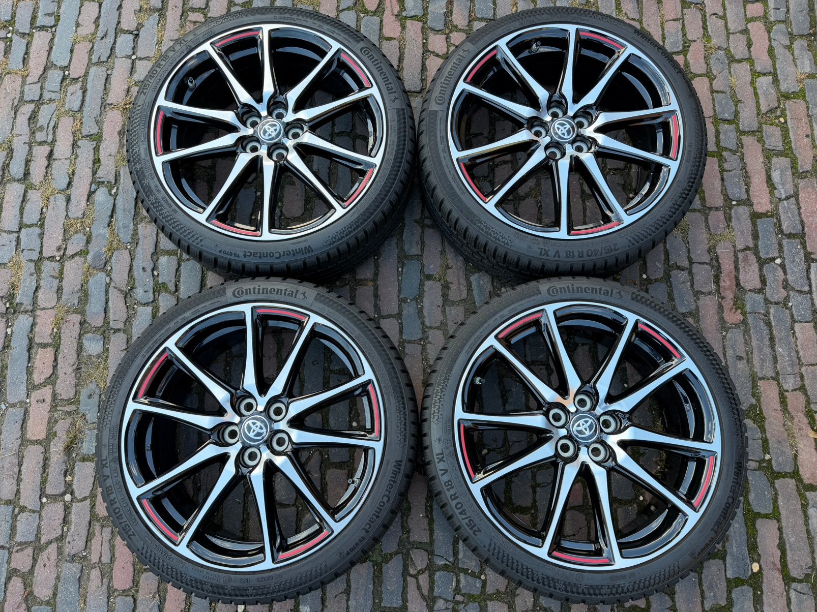 Zgan 18” Toyota Yaris GR line velgen +Conti winterbanden 8mm, 18 inch, 215 mm, Banden en Velgen, Nieuw