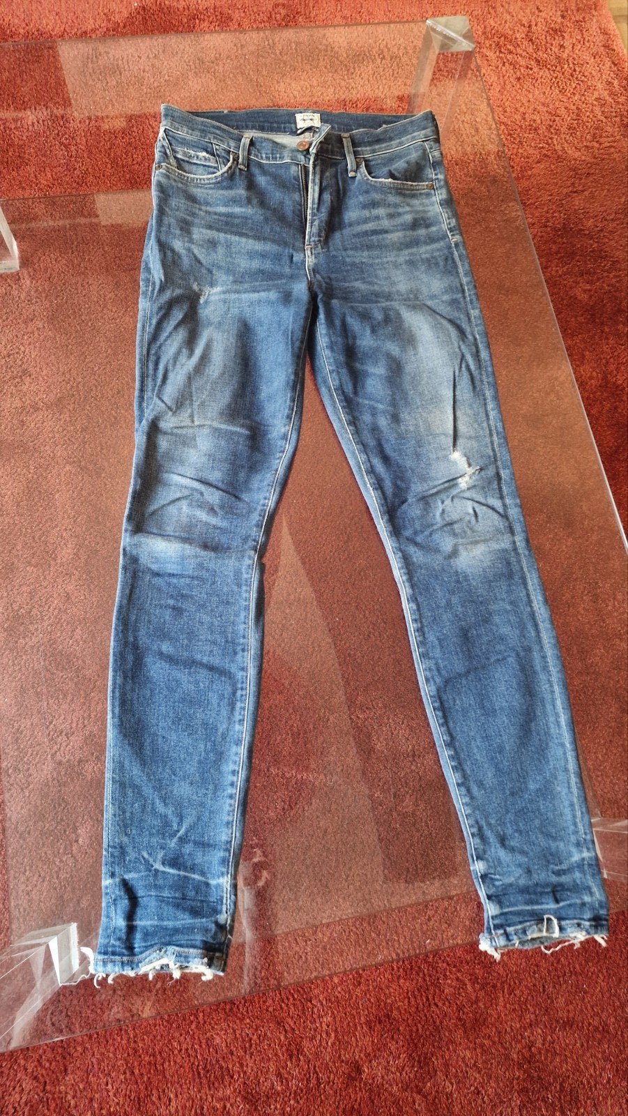 Stretch spijkerbroek maat 28, Ophalen of Verzenden, Zo goed als nieuw, Blauw, Lang