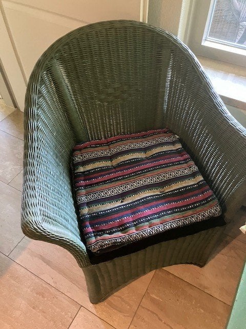 bistrosetje met tafel, Gebruikt, Bijzettafel, Rotan, Loungeset