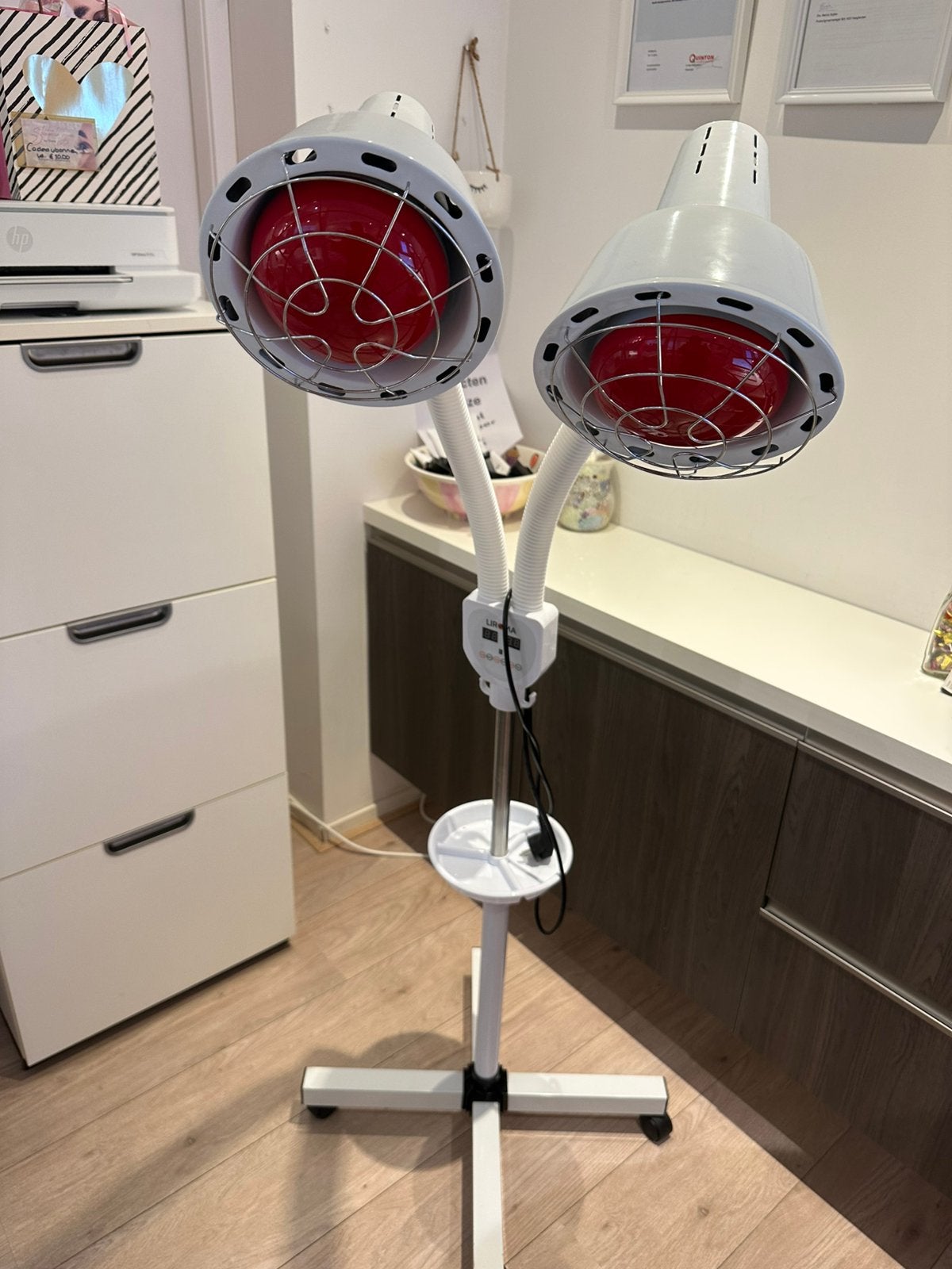 LIROMA dubbele infraroodlamp, model MY-507., Witgoed en Apparatuur, Ophalen, Zo goed als nieuw, Overige typen