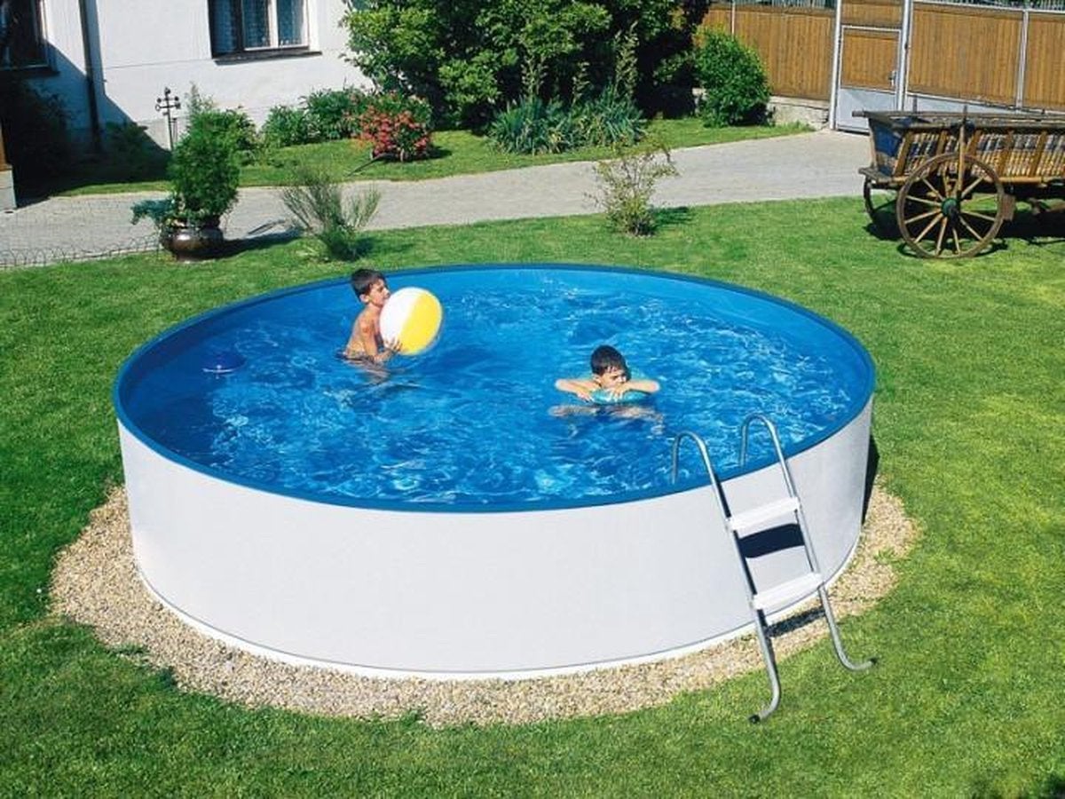 Zwembad 4,6 meter 90 cm diep compleet met toebehoren, Tuin en Terras, Ophalen, Zo goed als nieuw