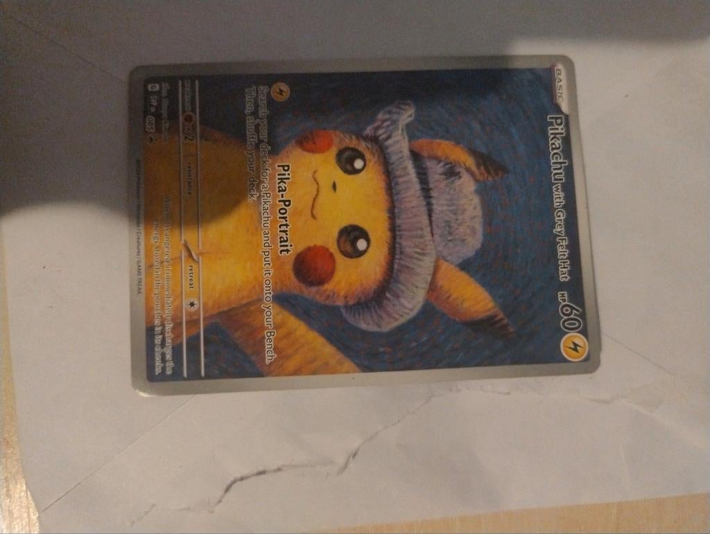 Pokemon kaart Vincent van Gogh Pikachu, Ophalen of Verzenden