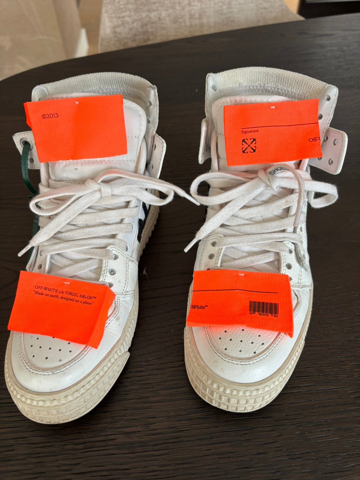 Off-White high-top sneakers van Virgil Abloh. Nieuwstaat!, Kleding | Dames, Wit, Ophalen of Verzenden, Sneakers of Gympen, Zo goed als nieuw