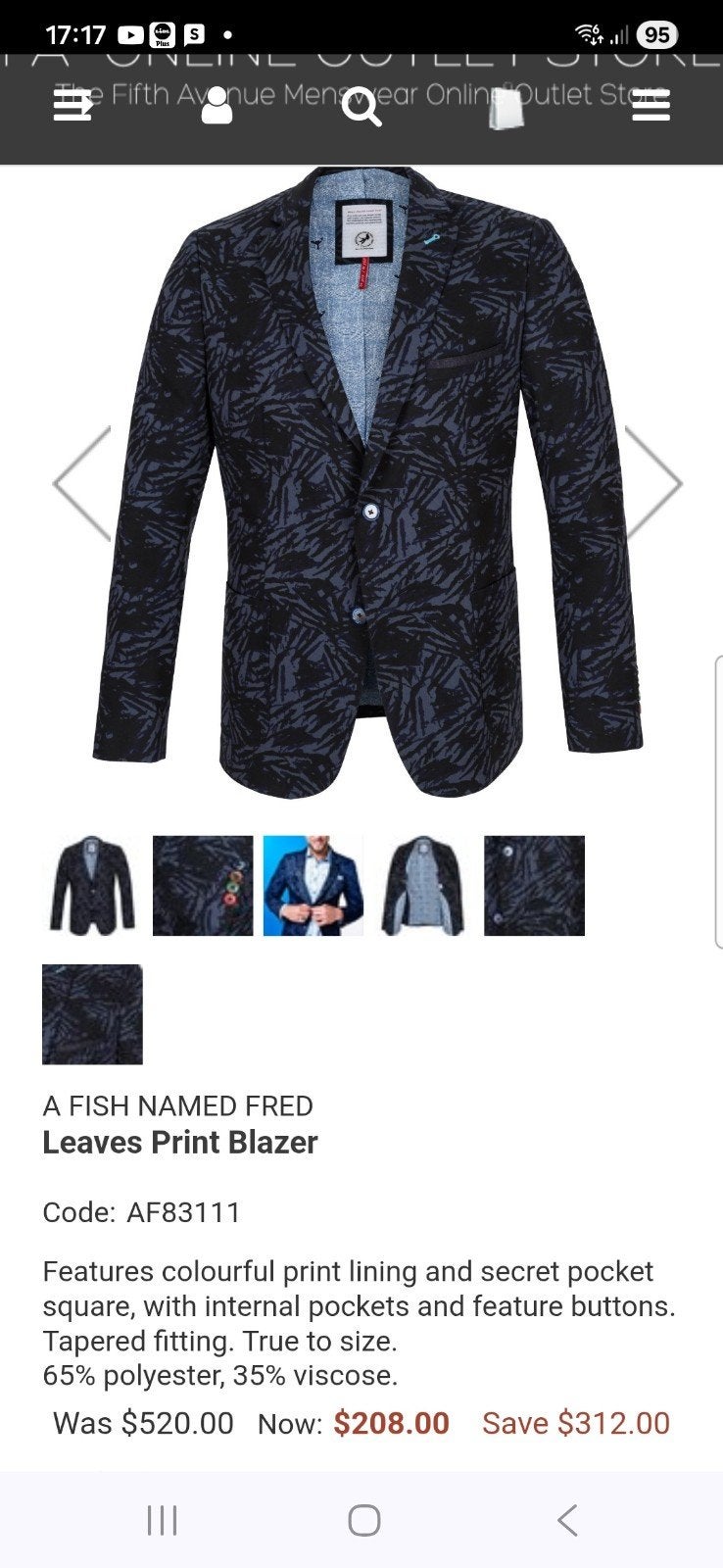 A Fish Named Frédéric colbert maat L, Kleding | Heren, Maat 52/54 (L), Zwart, A Fish Named Fred, Ophalen of Verzenden