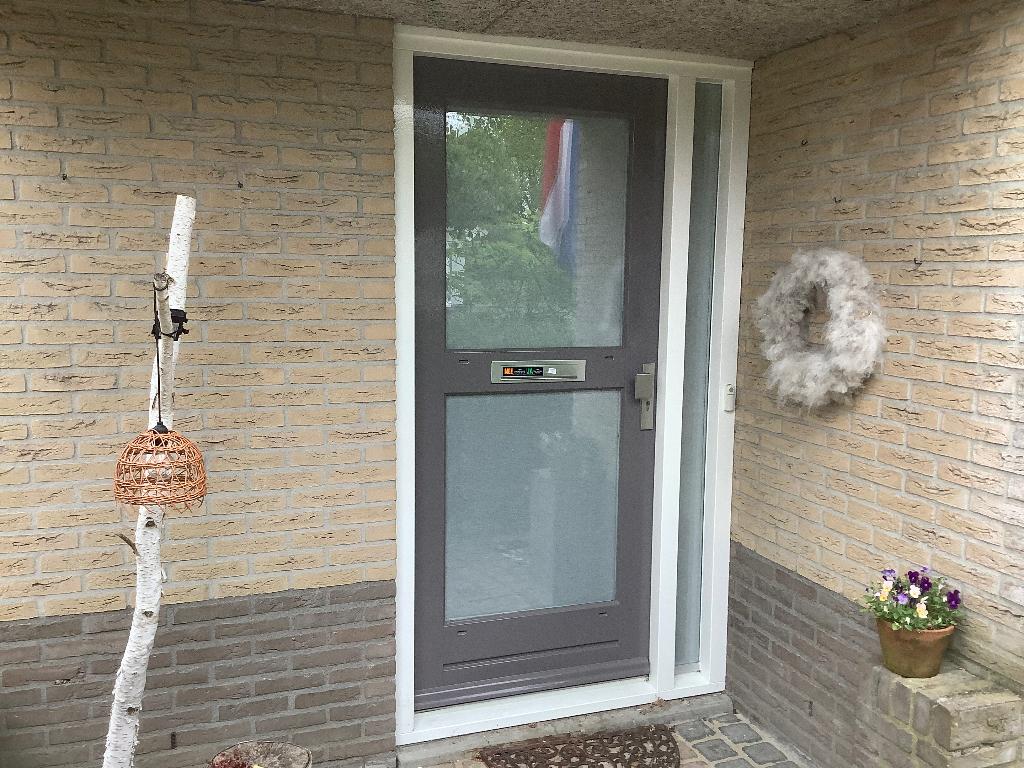 Buitendeur hardhouten, Doe-het-zelf en Verbouw, Deuren en Horren, Ophalen, Gebruikt, 80 tot 100 cm, Buitendeur