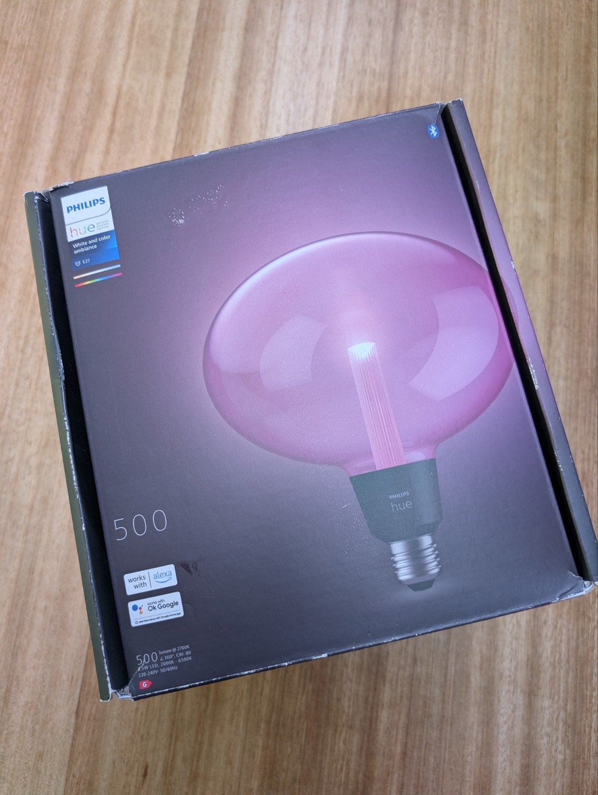 Philips Hue Lightguide Ellipse E27 White & Color, Dimbaar, Meerkleurig, E27 (groot), Ophalen of Verzenden
