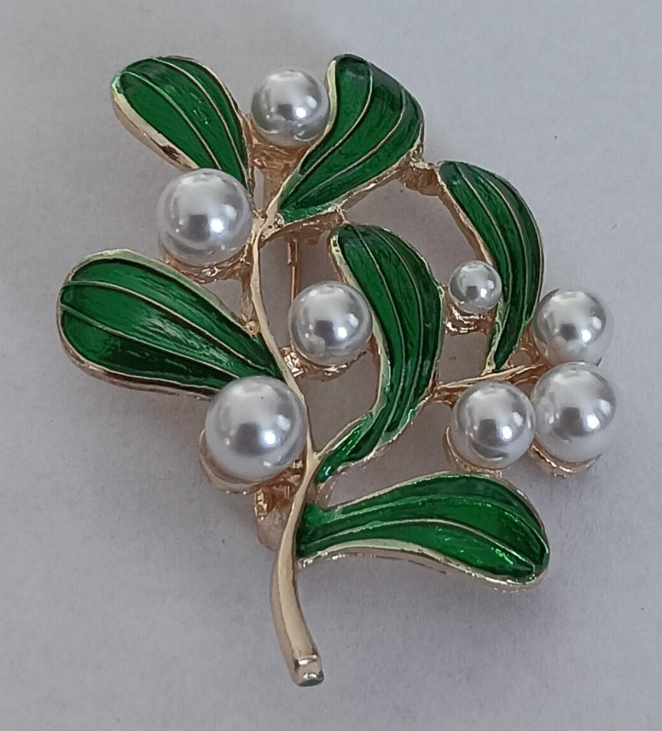 Blad broche, Overige materialen, 4 tot 7 cm, Overige kleuren, Nieuw