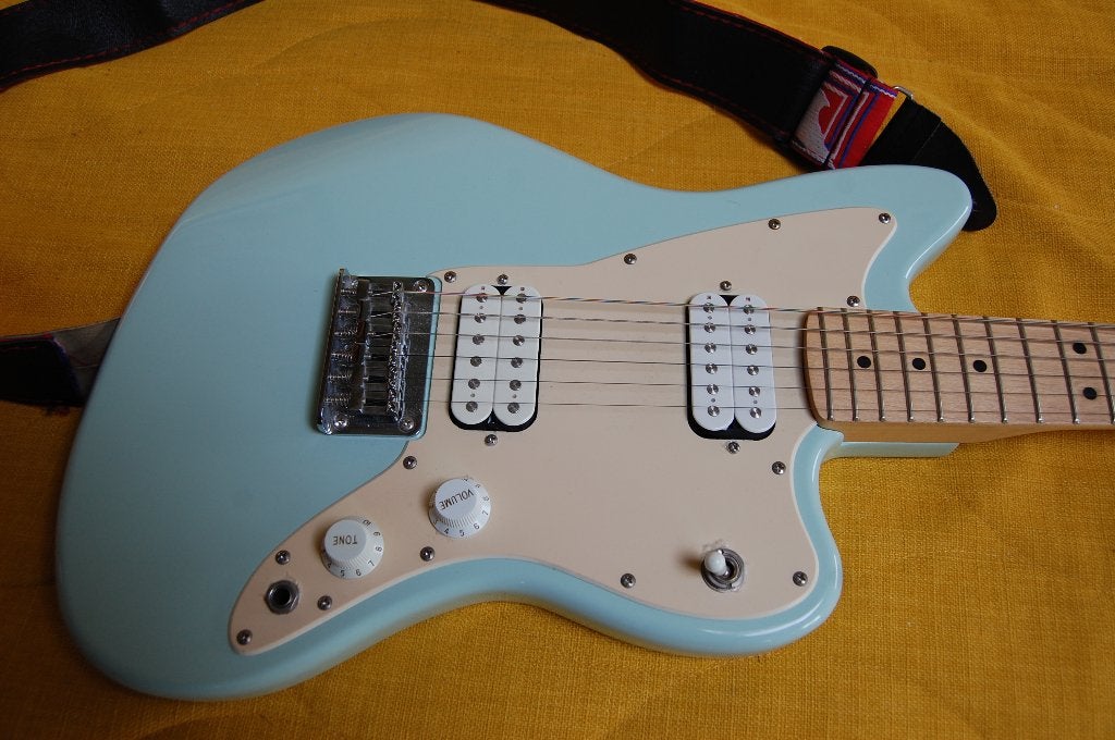 Squier Mini Jazzmaster, Ophalen of Verzenden, Gebruikt, Solid body, Overige merken