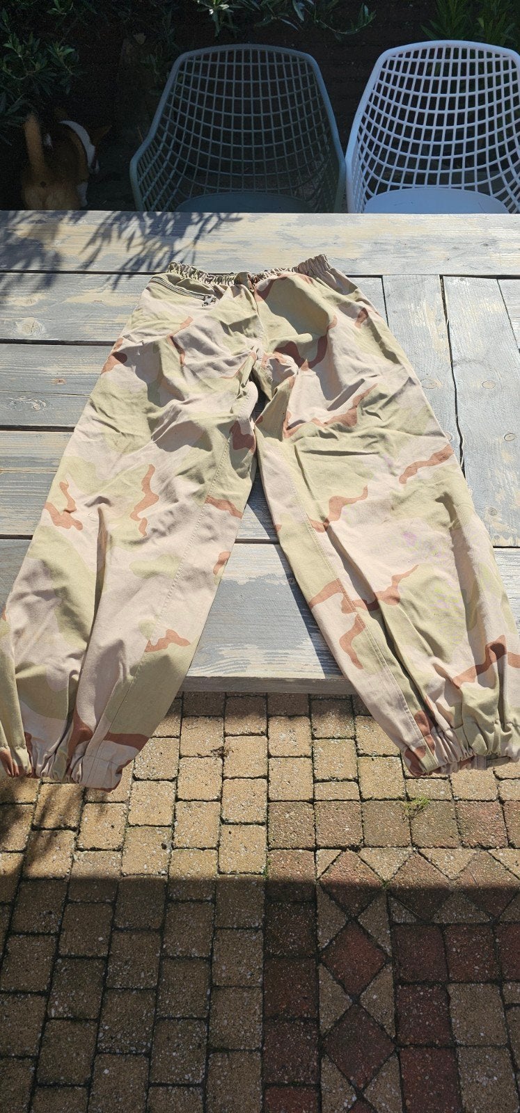 Trilaminaat regen Camo broek maat 48/50 (M), Verzamelen, Ophalen of Verzenden, Landmacht, Nederland, Kleding of Schoenen