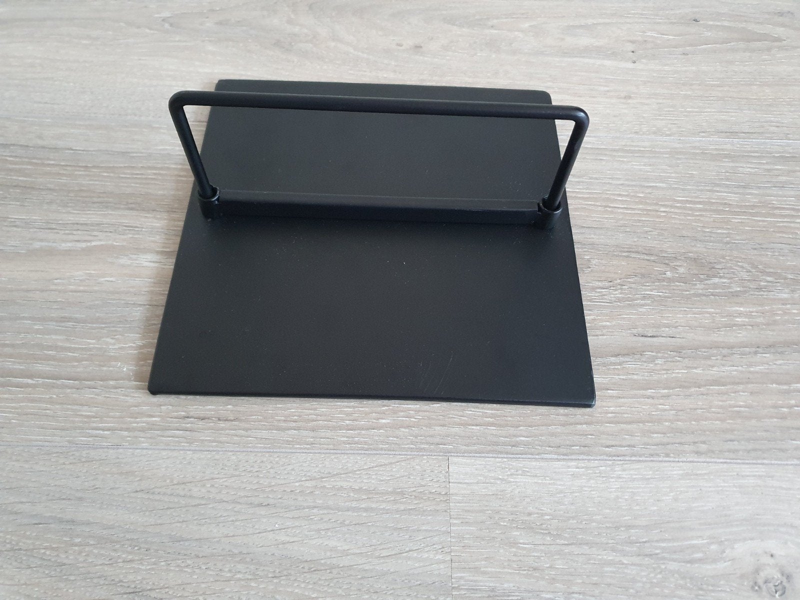 Zwarte metalen servettenhouder servethouder, Zwart, Ophalen of Verzenden, Zo goed als nieuw, Metaal