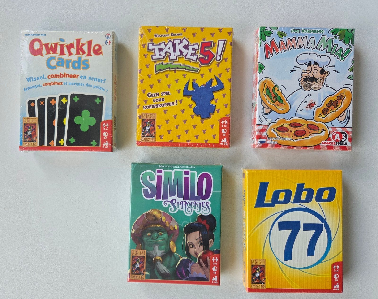 5 kaartspelletjes Nieuw in folie, Hobby en Vrije tijd, Gezelschapsspellen | Kaartspellen, Ophalen of Verzenden, Nieuw