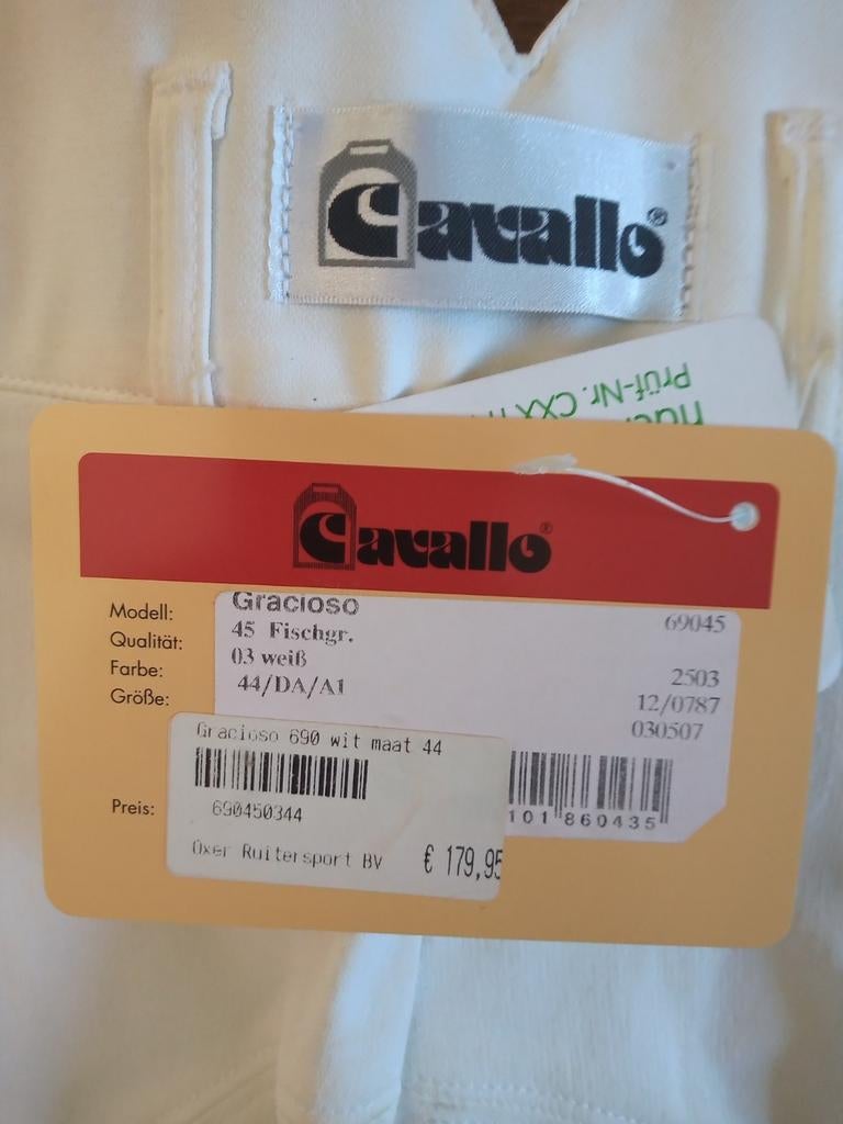 Paard Rijbroek Wit., Dieren en Toebehoren, Ophalen of Verzenden, Dressuur, Onderkleding