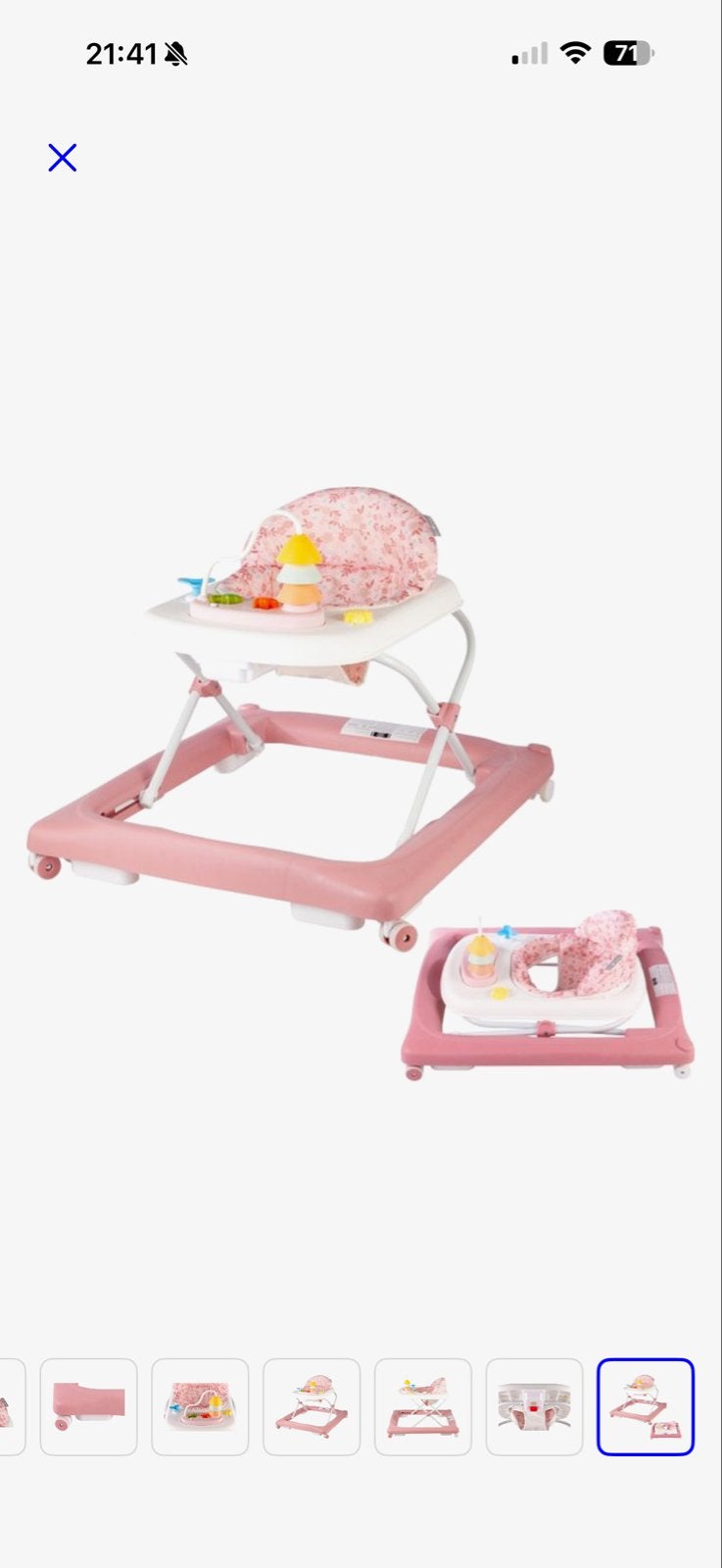 Roze Baby Loopstoel met Speelblad, Ophalen of Verzenden, Zo goed als nieuw