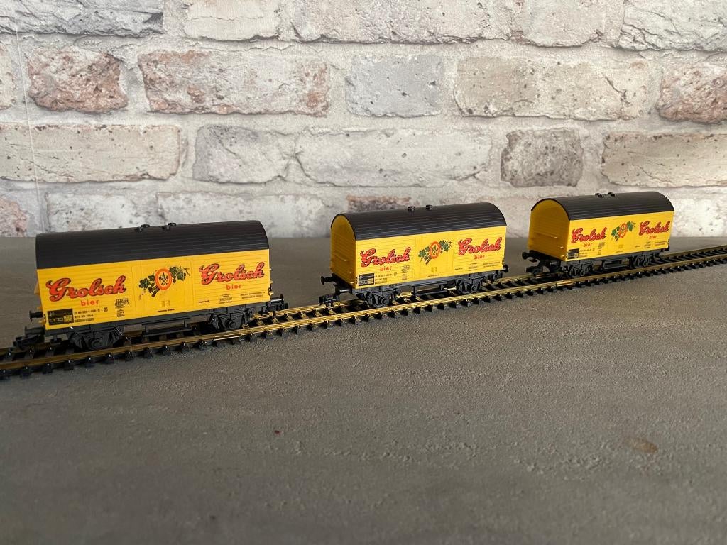 Fleischmann H0 wagons, Grolsch/Wienerwald/Esso, Gebruikt, Gelijkstroom, Fleischmann, Wagon
