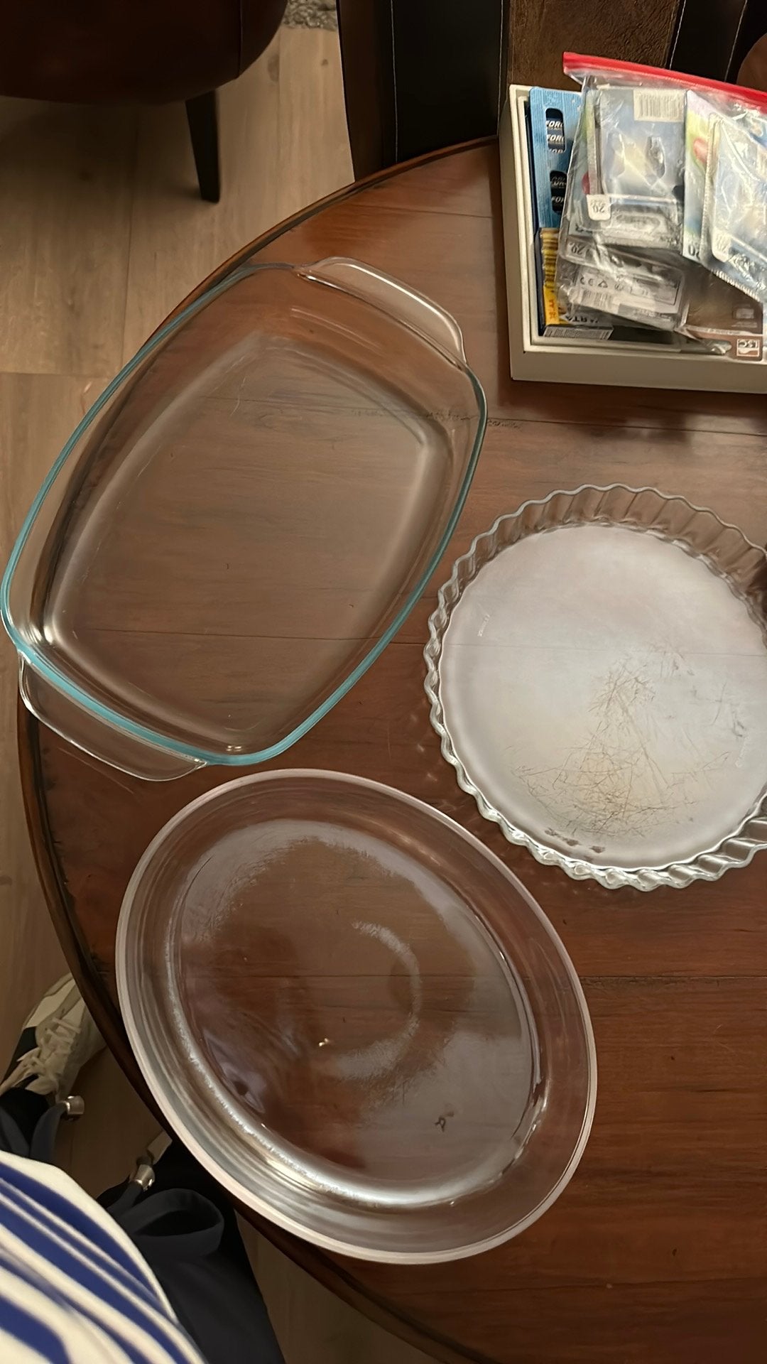 3 ovenschalen van glas, Overige typen, Ophalen, Gebruikt, Glas