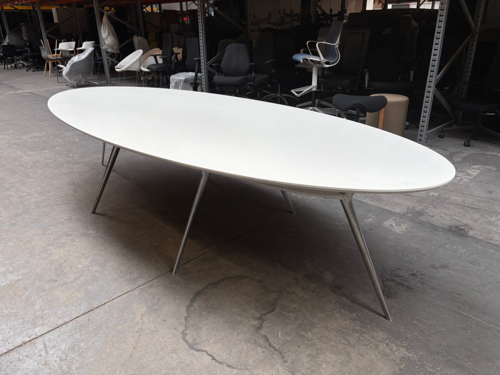 Alias Biplane 406 ovalen tafel, vergadertafel 330x130cm, ., 100 tot 150 cm, ., 200 cm of meer