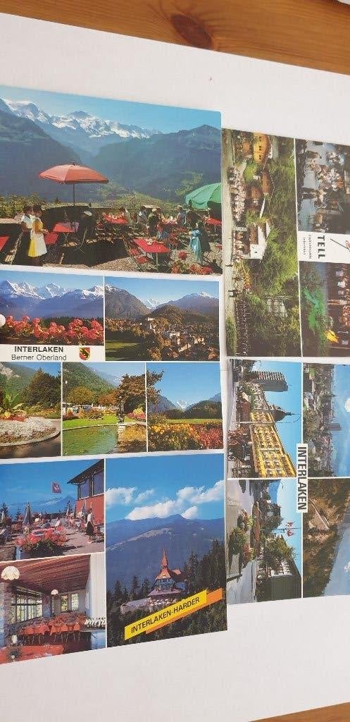 5189 zwitserland interlaken berner oberland 5 kaarten, Verzenden, 1980 tot heden, Overig Europa