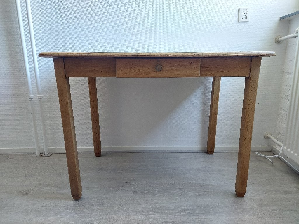 Kleine eikenhouten eettafel/bureau, Ophalen, Gebruikt, 50 tot 100 cm, 100 tot 150 cm