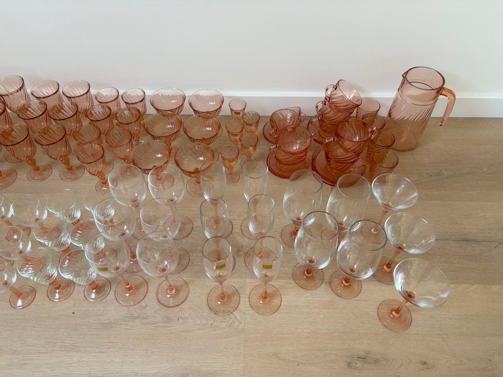 Grote partij arcoroc luminarc roze glas france, Ophalen