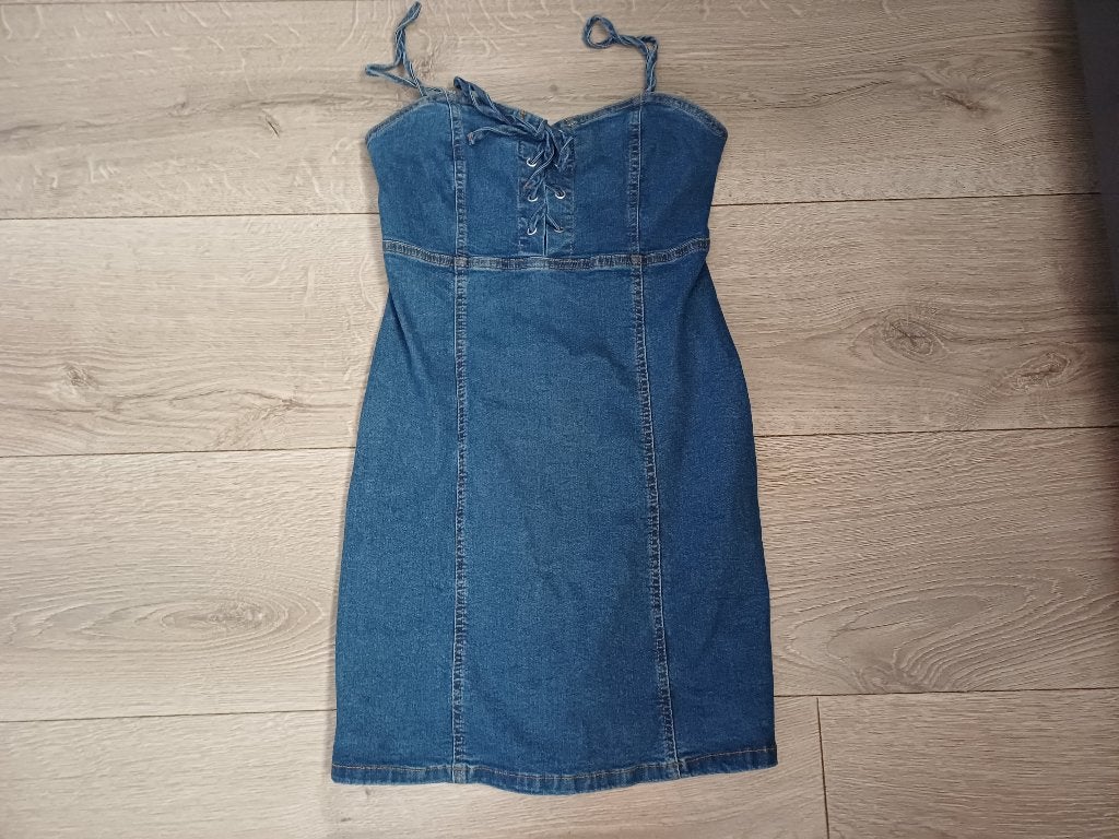 zgan.stretch spijkerjurk Denim Co mt 38, Kleding | Dames, Maat 38/40 (M), Blauw, Ophalen of Verzenden, Zo goed als nieuw