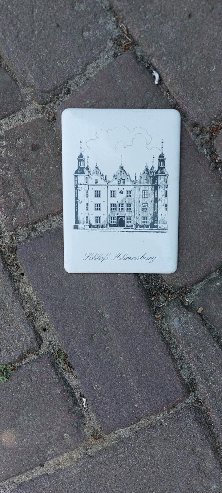 Vintage Emaille met kasteel Ahrensburg, Ophalen of Verzenden