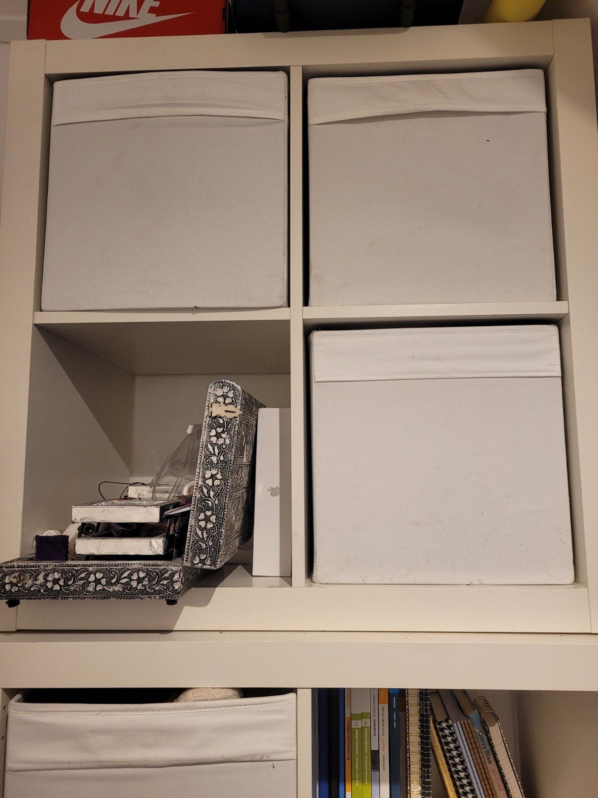 Witte opbergdozen voor Kallax/Expedit kast, Huis en Inrichting, Ophalen, Gebruikt