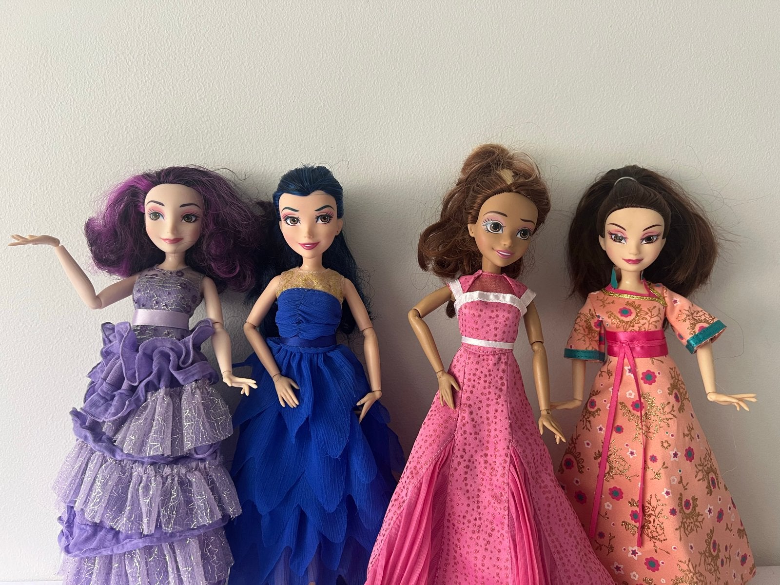 Disney Descendants Poppen Set - Mal, Evie, Audrey, Lonnie, Ophalen of Verzenden, Gebruikt, Overige typen