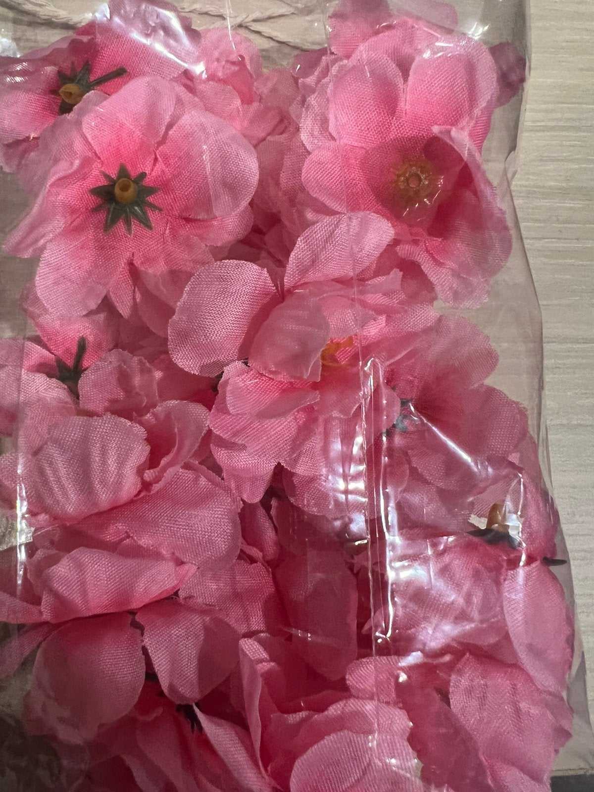 25 Roze Perzikbloesem Kunstbloemen - 5 cm, Ophalen of Verzenden, Nieuw