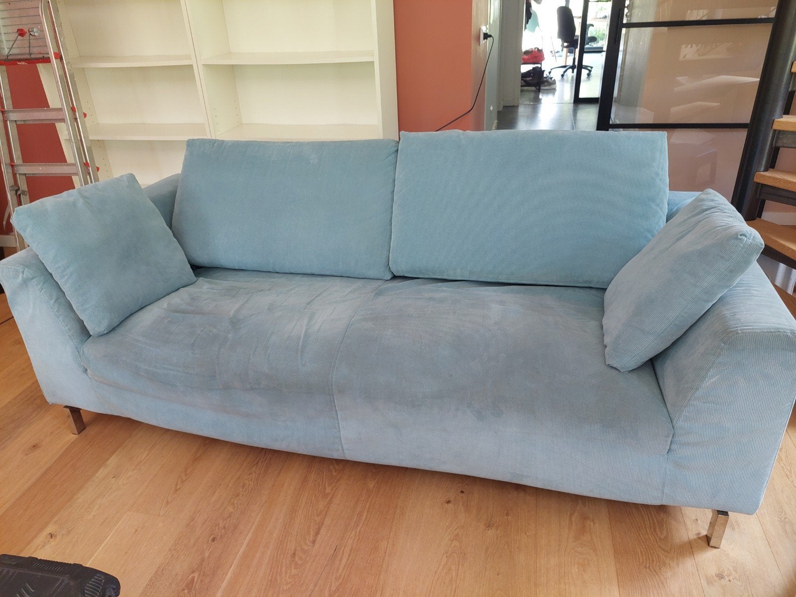 Zuiver bank - blauw, Ophalen, Gebruikt, Driepersoons, 75 tot 100 cm