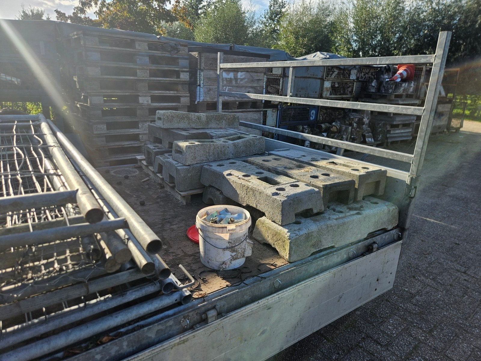 12 Bouwhekken met 14 voeten te koop, Tuin en Terras, Ophalen, Gebruikt, IJzer, Overige typen