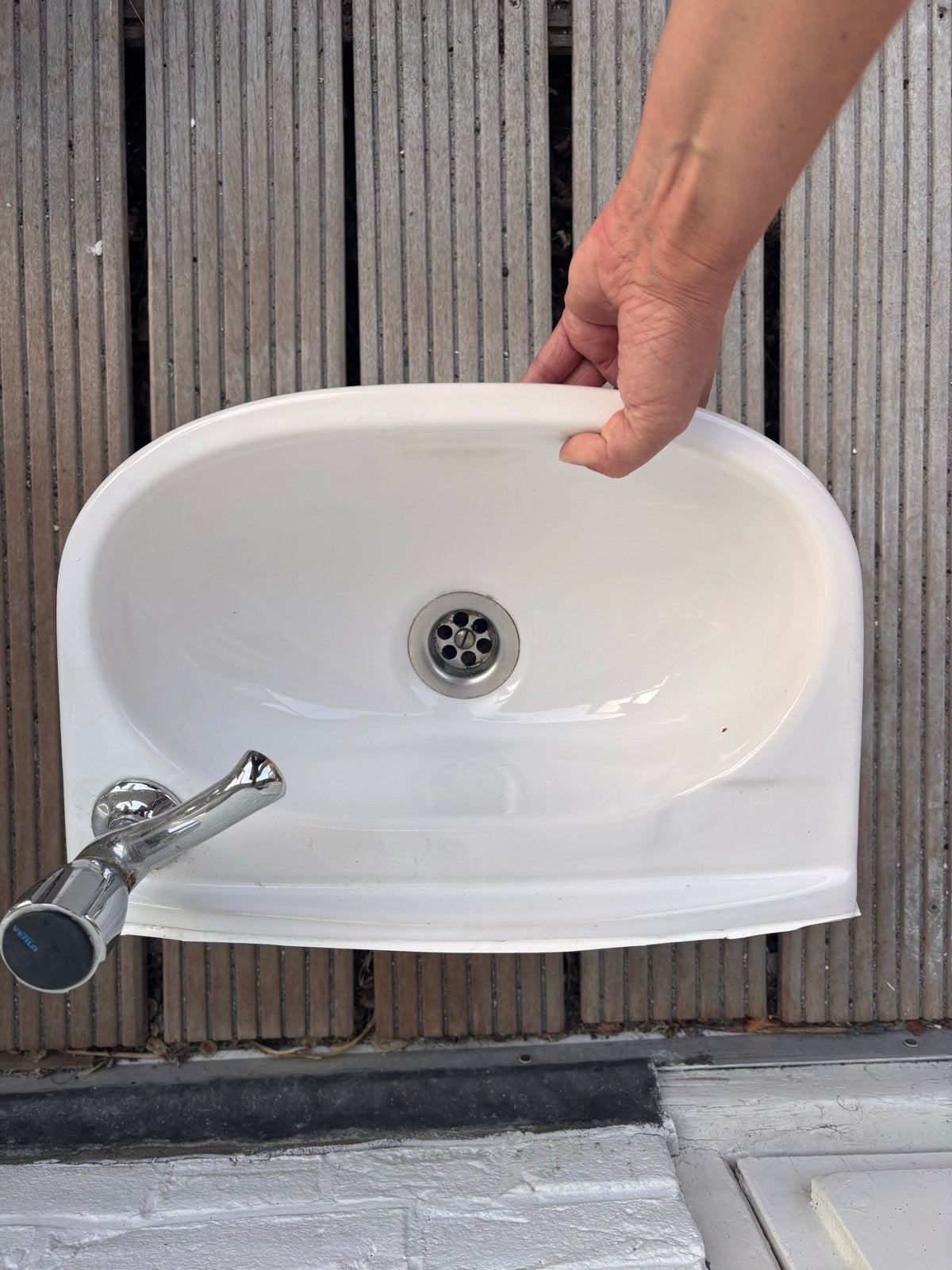 Compact wasbakje voor toilet of kleine ruimte, Ophalen, Gebruikt, Wastafel